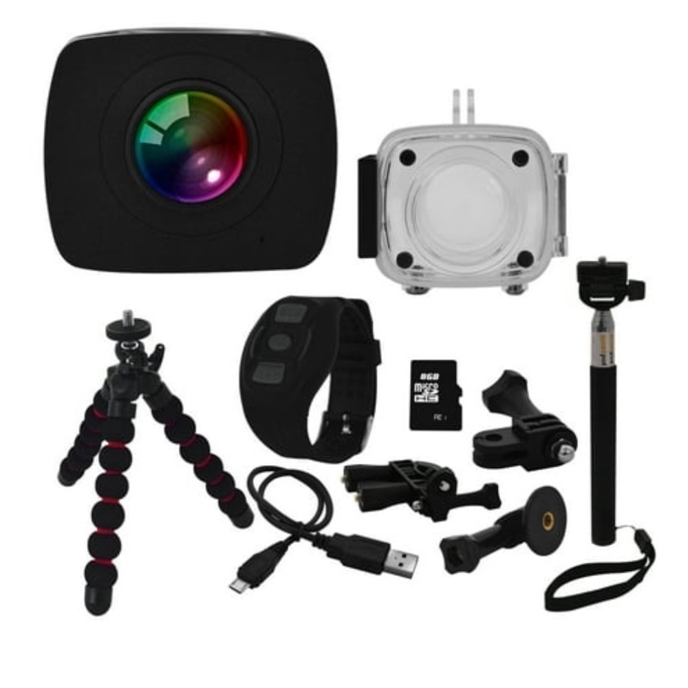 PanoVR 360-Degree Dual Camera with 1080p HD Video Recording dual lens